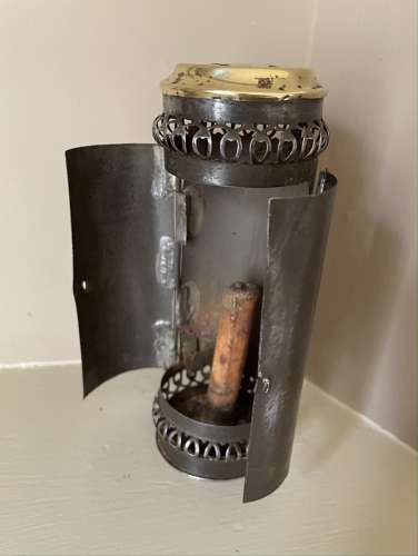 19th Cent Folding Pocket Lantern (Tin and Brass)