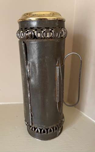 19th Cent Folding Pocket Lantern (Tin and Brass)
