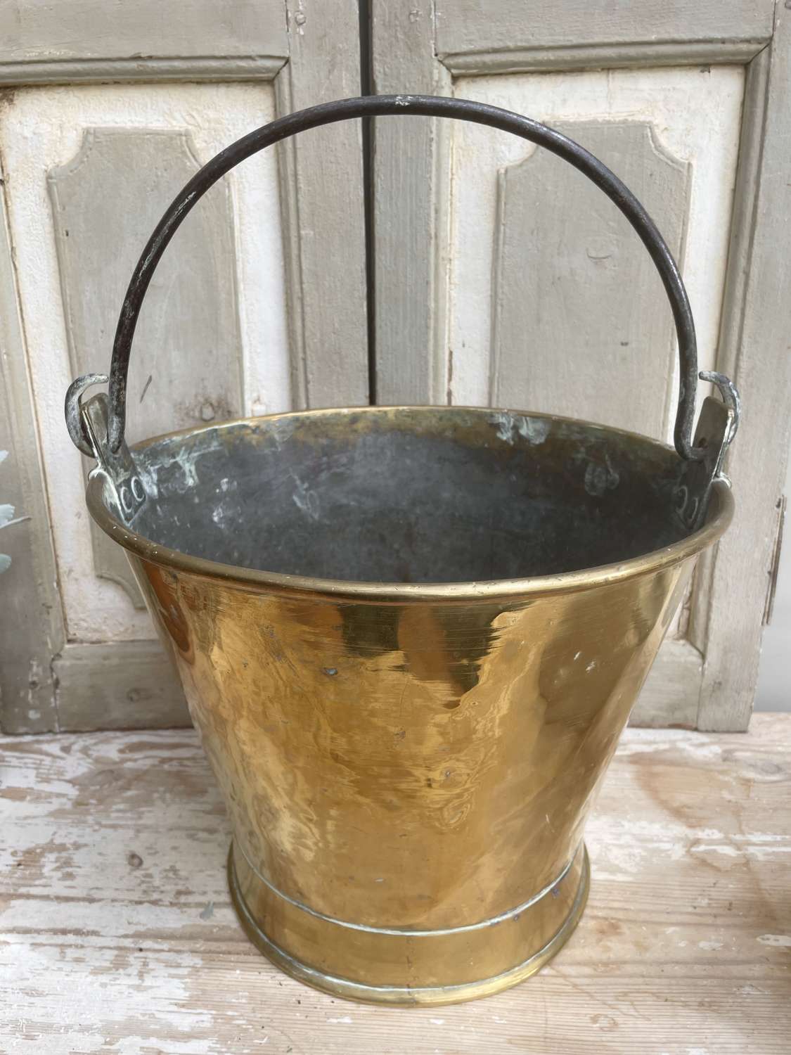 19th Cent BRASS MILKING PAIL