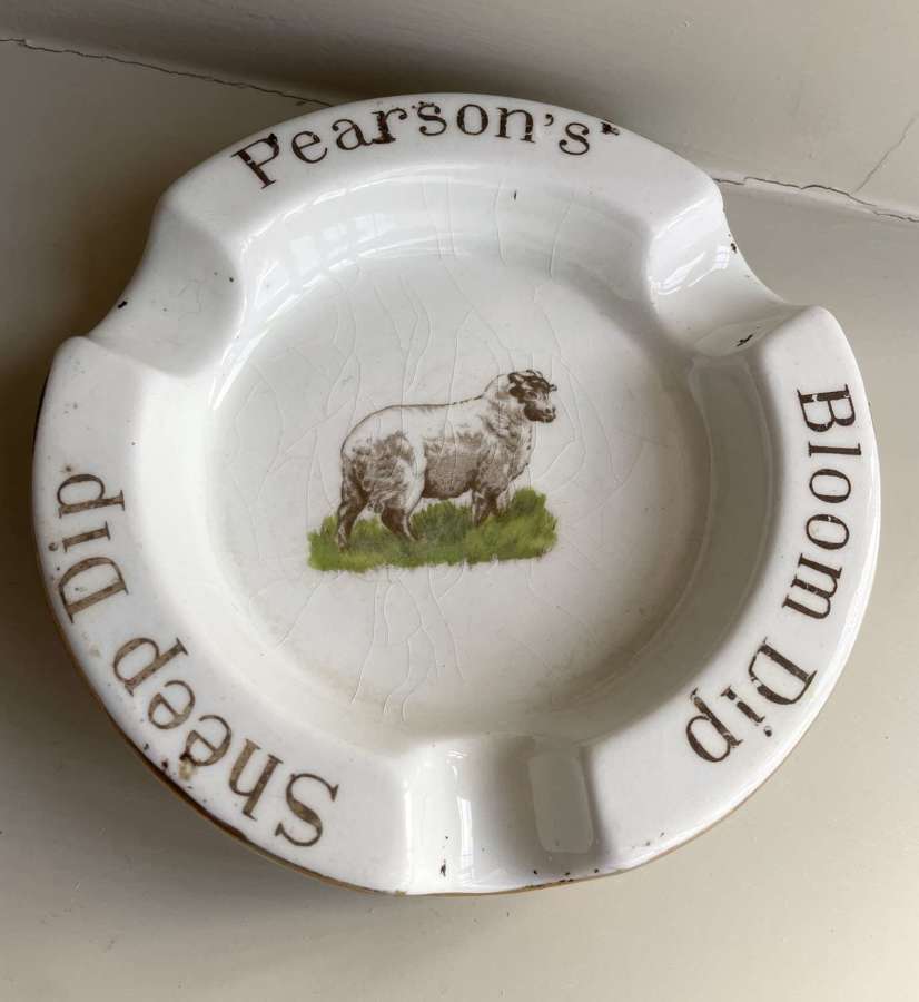 Pearsons Sheep Dip and Bloom advertising ashtray