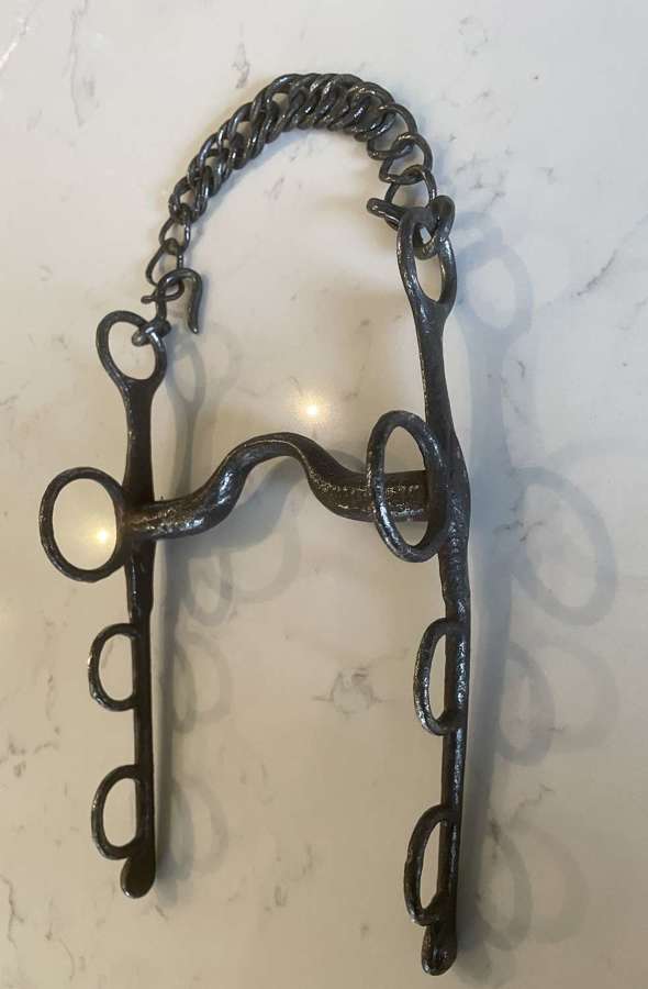 19th Cent Braided Chain Horse Bit