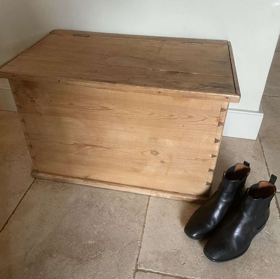 Antique Pine Box Trunk