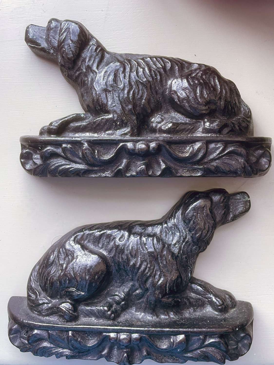 Pair, Victorian Sporting Dog Chimney Pieces