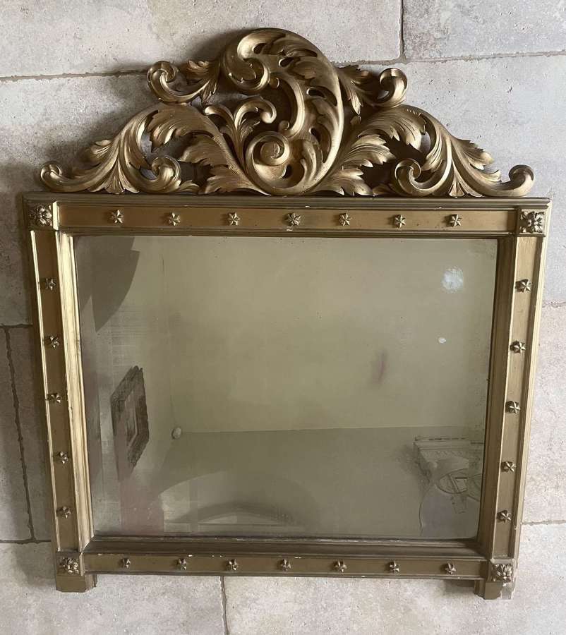 Large Antique Gilded Mirror