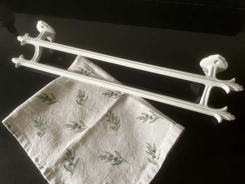 Edwardian enamel Towel Rail