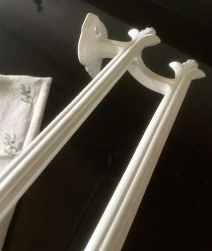 Edwardian enamel Towel Rail