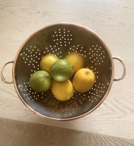 Antique Copper Colander 9 inch