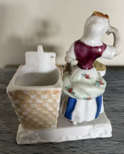 19th Cent Staffordshire Match Holder