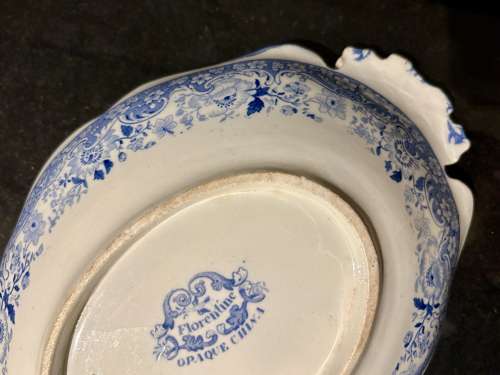 Georgian Blue & White Dish