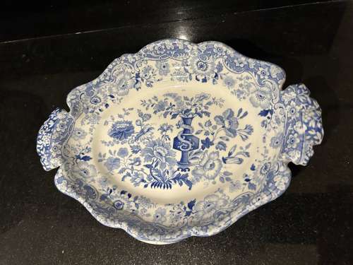 Georgian Blue & White Dish
