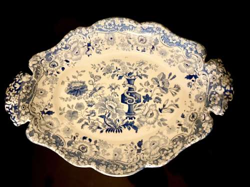 Georgian Blue & White Dish