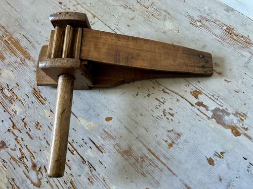 Unusual flat-backed Bird Scarer Rattle
