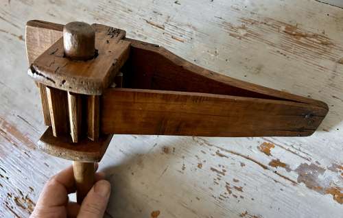 Unusual flat-backed Bird Scarer Rattle