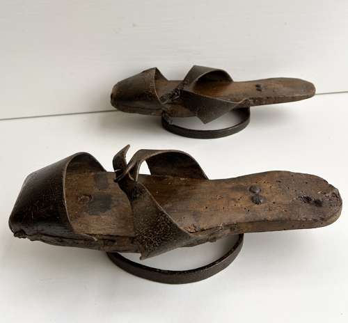 Rare Pair of 18th Cent Pattens