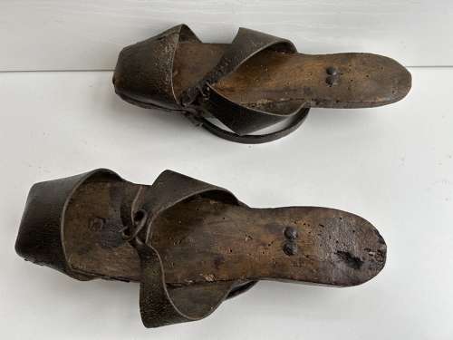 Rare Pair of 18th Cent Pattens