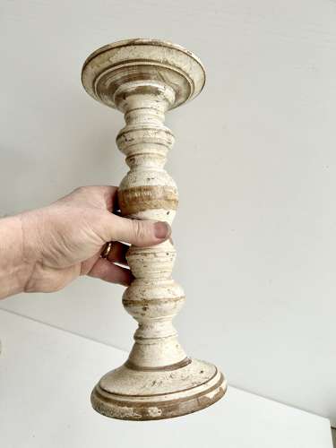 Decorative Painted Wood Candle Holders