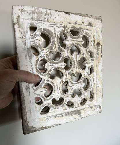 19th Cent carved stone Air Vent
