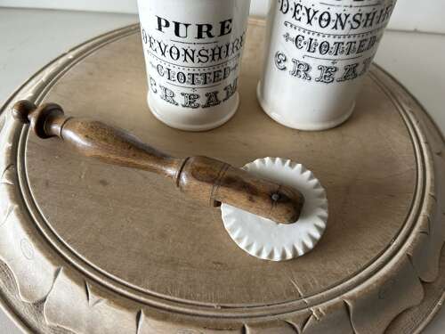 Victorian Ceramic Wheel Pastry Jigger