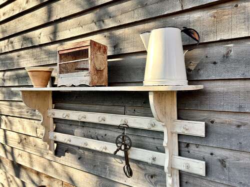 Large Kitchen or Hat & Coat Rack with hooks