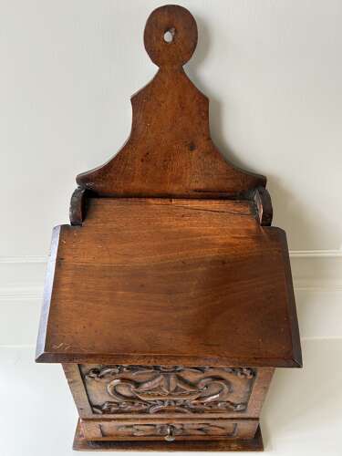 Stunning, Carved Fronted Candle Box with Drawer