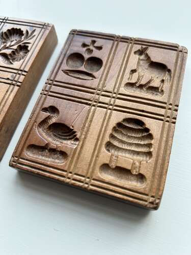 19th Cent Fruitwood Chocolate Moulds
