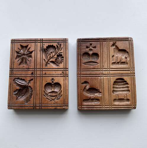 19th Cent Fruitwood Chocolate Moulds