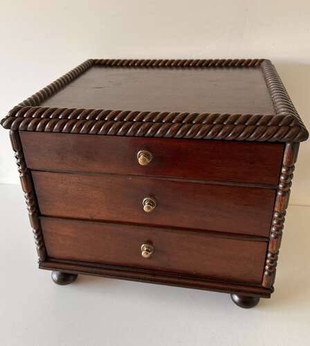 Superb, Edwardian 3 drawer Jewellery Box