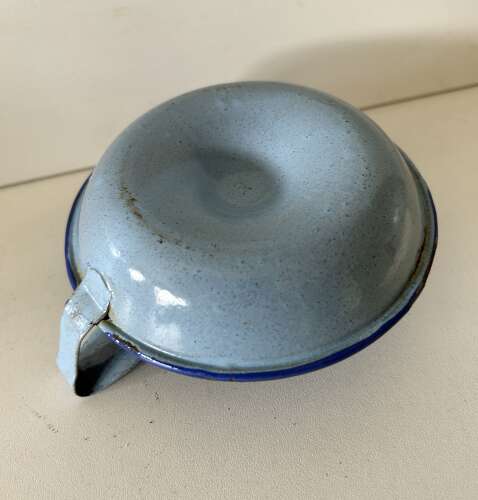 Blue Enamel Chamber Stick