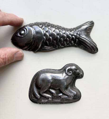 Two Tin Chocolate Moulds