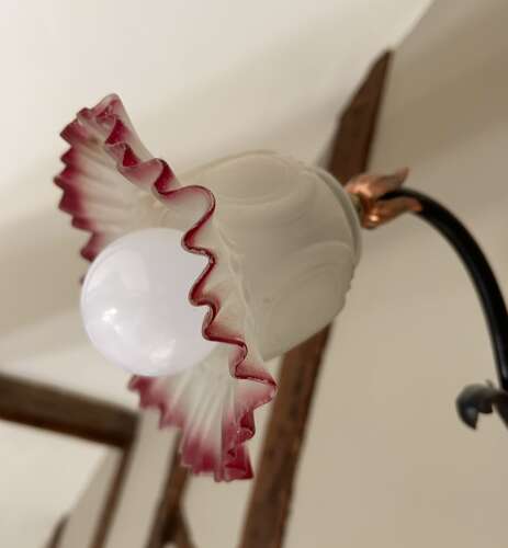 Antique Wall Light with Fluted Shade