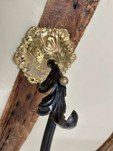 Antique Wall Light with Fluted Shade