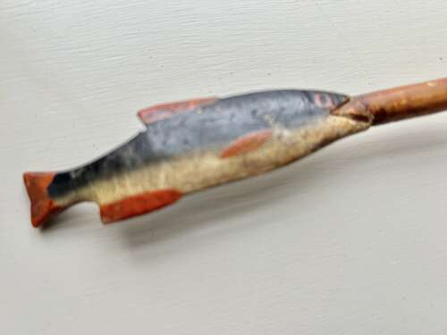 Rare, Carved and Painted Fish, Treen Spoon