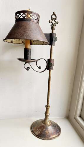 Rare, Original, 19th Cent Bouillette Candle Lamp