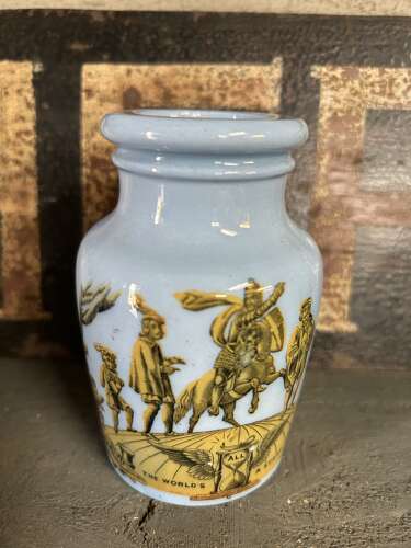 Victorian Prattware Shakespeare Meat Pot