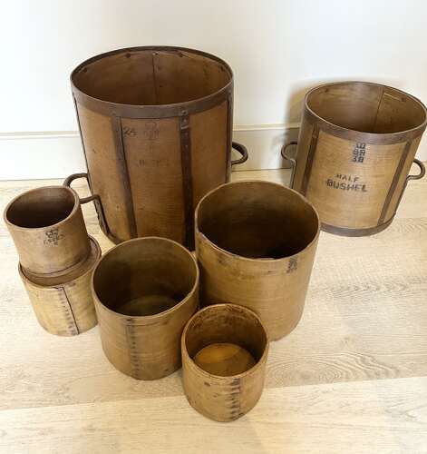 Some of our Antique Grain Measures