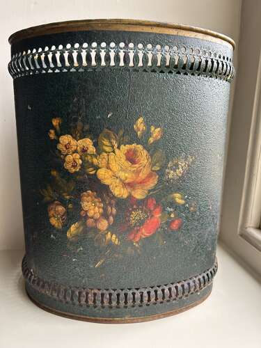 1920s Toleware Waste Paper Bin