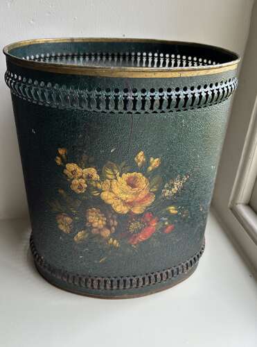 1920s Toleware Waste Paper Bin
