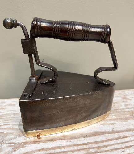 Rare, Victorian Brass-Base Lace Iron