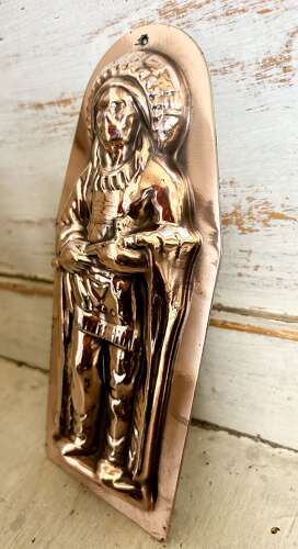 Copper Chocolate Mould 'Red Indian'