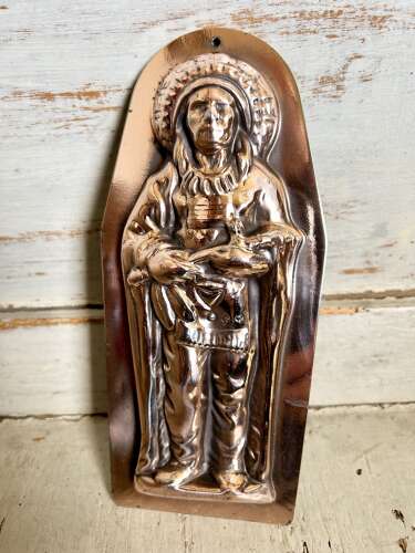 Copper Chocolate Mould 'Red Indian'