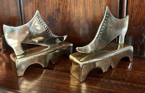 Victorian Pair of Brass Boots