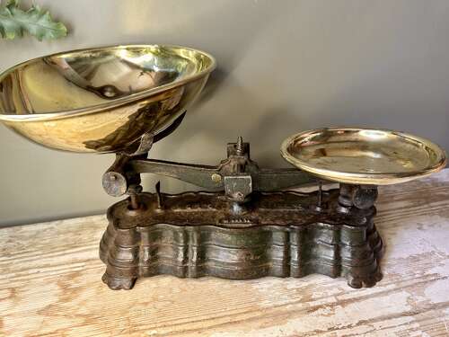 Fine Victorian Brass Pan Scales