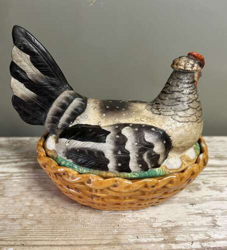 Victorian HEN ON NEST