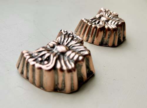 Antique MOTH DESIGN Aspic or Chocolate Moulds