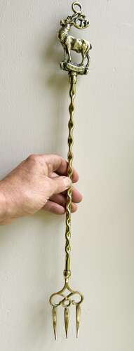 Victorian Brass Toasting Fork