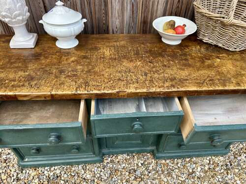 Wonderful 19th Cent Painted Dresser Base (Counter)