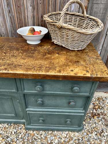Wonderful 19th Cent Painted Dresser Base (Counter)