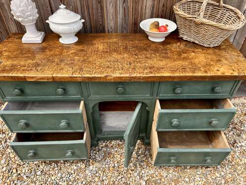 Wonderful 19th Cent Painted Dresser Base (Counter)