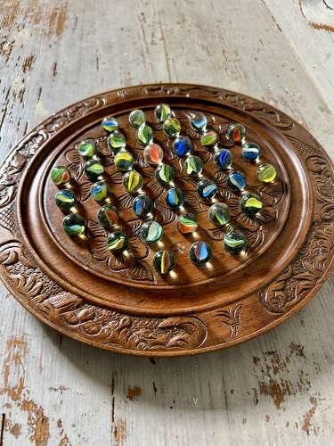 Well Carved, Antique Solitaire Board