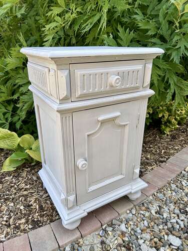 Attractive Antique Painted Bedside Cupboard